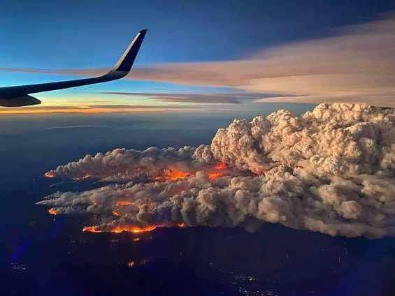 Wildland Fire from airplane