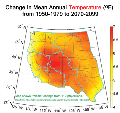 Temperature Change Map