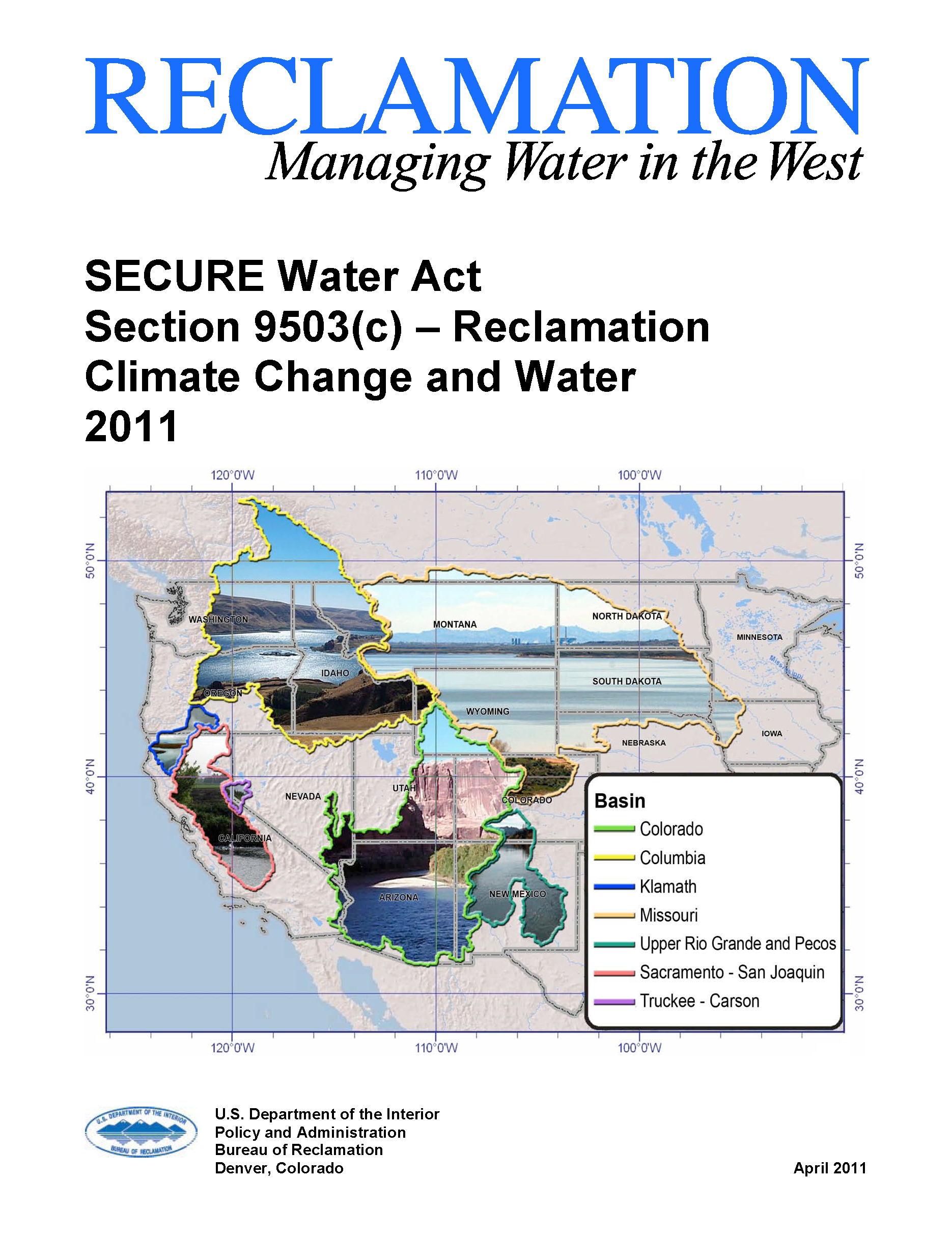 SECURE Water Act Report Cover
