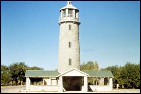 Unusual lighthouse lookout tower at Lake Minatare