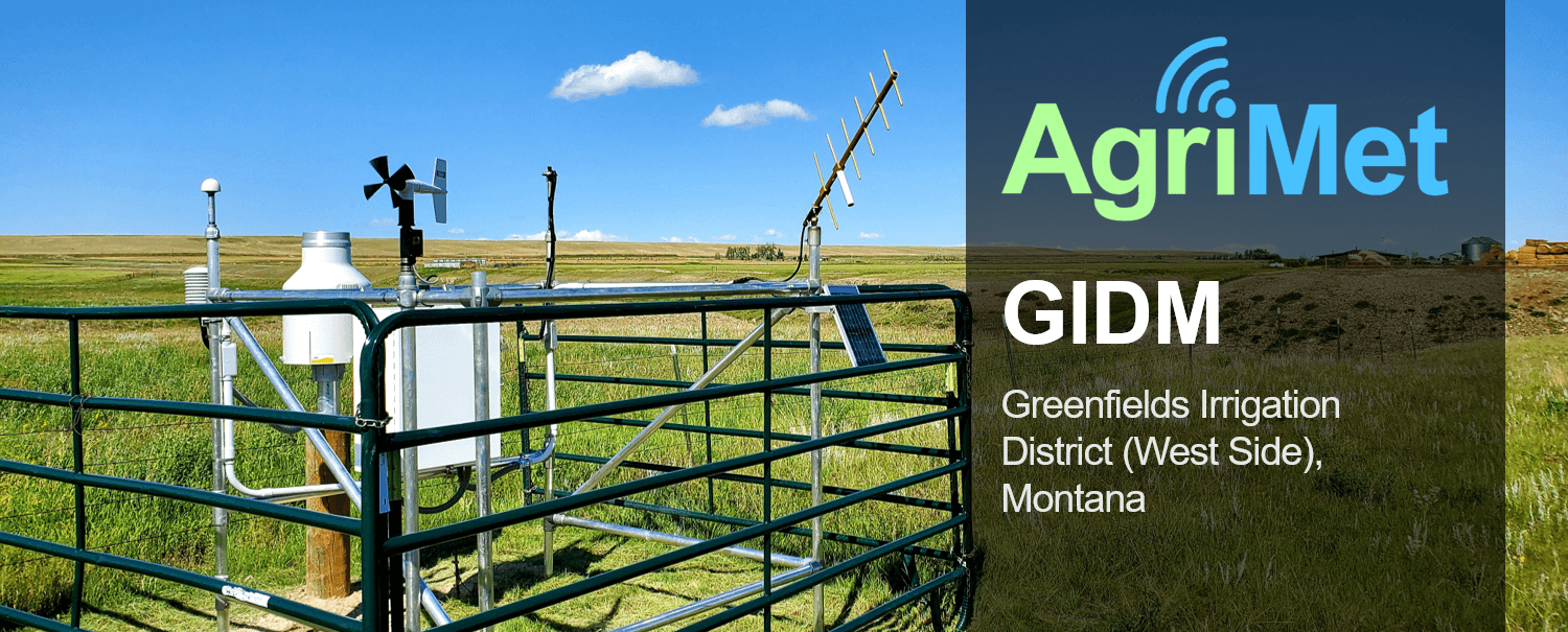 Agrimet Data Collection Station at Greenfields Irrigation District (West Side), Montana