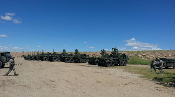 The SDARNG's 189th Medivac unit participated in Convoy Lane Training at Belle Fourche Reservoir as part of leadup training for the Golden Coyote Exercise.