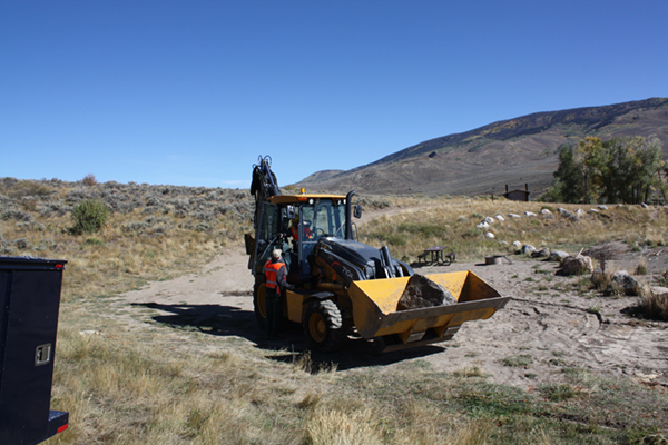 Placing boulders at Green Mountain Reservoir to prevent unauthorized boat launches.