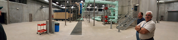 Standing Rock Rural Water Supply System water treatment plant. Left to right is Tom Ridley and Tom Thompson.