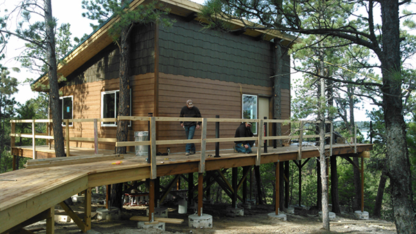 The new treehouse cabin rental at Keyhole State Park, Crook County, Wyo. The rental is expected to be completed in May 2017.