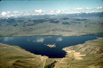 Aerial View of Clark Canyon Reservoir