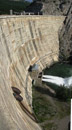 The downstream face of Gibson Dam. Photo by Joe Rohde.