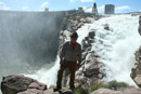 James Vukad at Pathfinder Dam, Wyoming during spill conditions (June 2010). Photo by Michael Anselme.