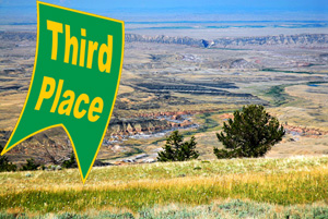 Third place winner. A southern view from the Bighorn Mountains of Wyoming by Chan Worley.