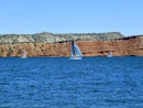 Sailboats on Alcova Reservoir. Photo by Harold Morrow.