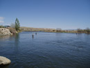 Fly fishermen fishing the Tailwater of Gray Reef Dam on the North Platte River, Glendo Unit, P-SMBP. Photo by Harold Morrow.