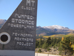 Mt. Elbert Power Plant sign with it's 14,439' namesake in the background. Photo by David Hartman.