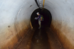 Cunningham Tunnel inspection. Photo by Clark Larsen.