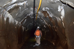 Cunningham Tunnel inspection. Photo by Clark Larsen.