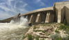 Pueblo Dam releasing 6500 CFS during June 2015 runoff. Photo by Adam Northrup.