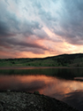 A late-June sunset over Pinewood Reservoir.