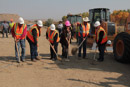 Breaking ground on the Crow Tribe Irrigation System Rehabilitation project near Crow Agency, Mont.