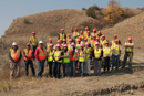 The assembled construction crew and staff of the Crow Tribal Water Resources office.