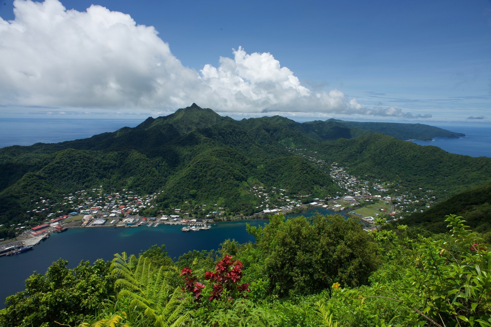 View from Mt. Matafao, American Samoa.