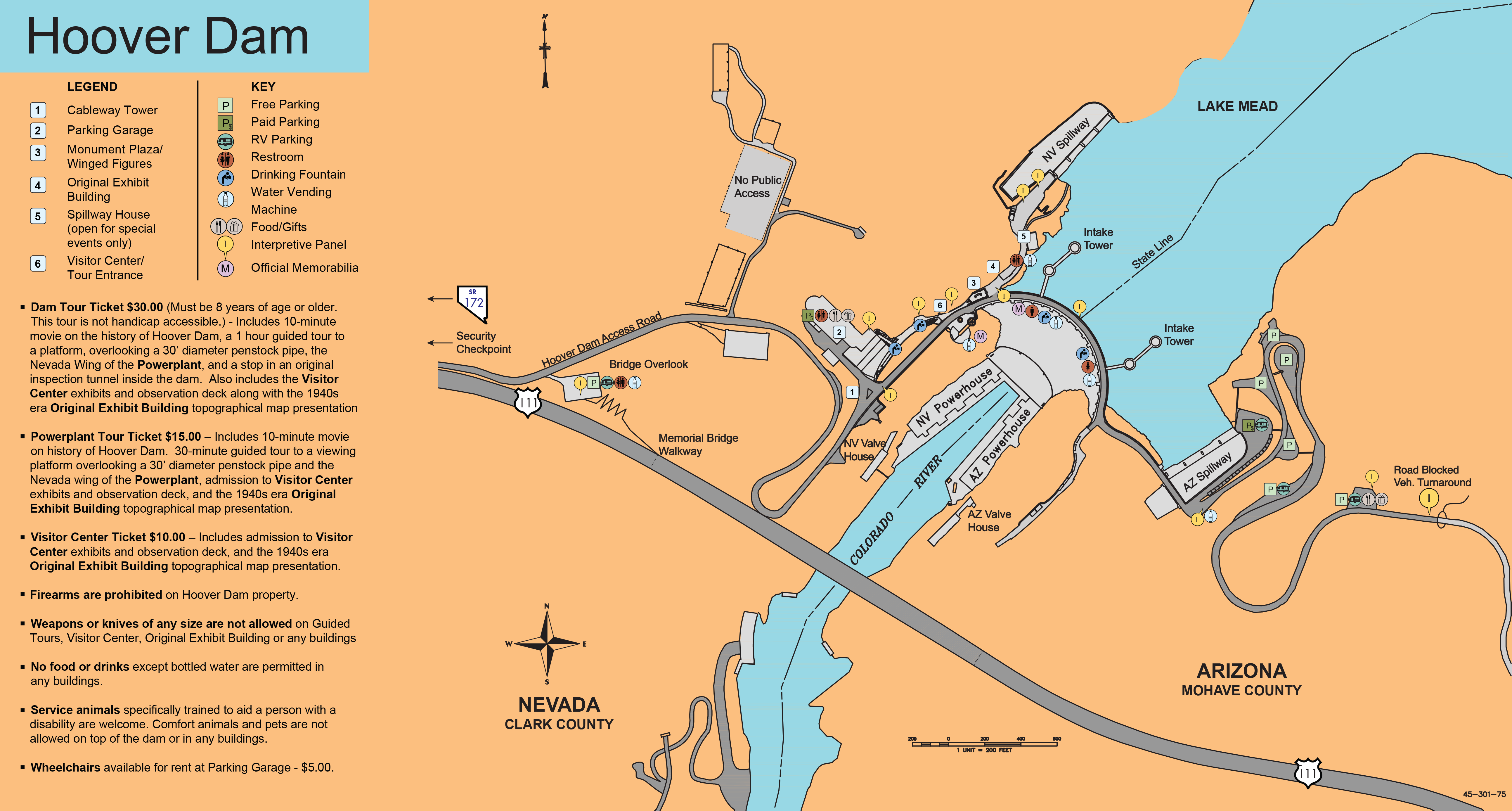 Hoover Dam Map