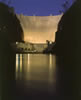 Photo - Hoover Dam at night.
