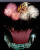 Photo - Fireworks over Hoover Dam.