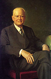 Painting of President Herber Hoover.