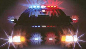 image of police car with lights
