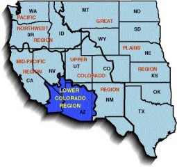 Lower Colorado Region map