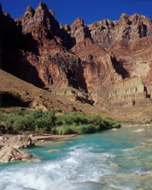 Little Colorado River flowing into the Colorado River at the Grand Canyon