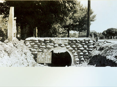 BR-19 constructed culvert, 1937. (Reclamation photograph)