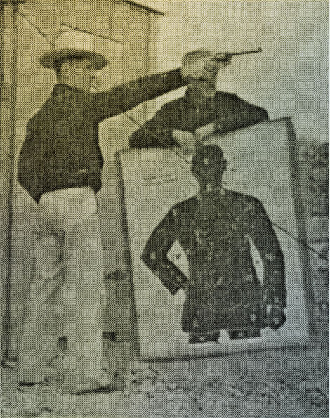 Guards on Reclamation structures improve their markmanship. Photo from Reclamation ERA, Feb.1942