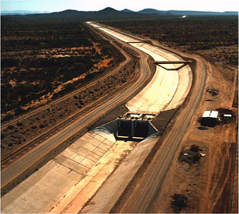 Central Arizona Project canal.  (Reclamation photograph)