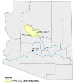 Central Yavapai Highlands Water Resources Management Study Map