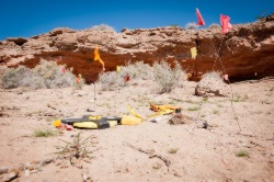 Bee Hive Rock Shelter archaeological markers
