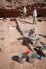 Archaeologists working at Bee Hive Rock Shelter