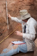 Measuring the depth of the sample site