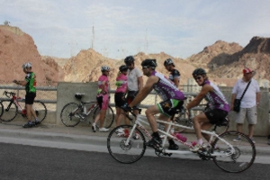 Tandum bike riders on Hoover Dam