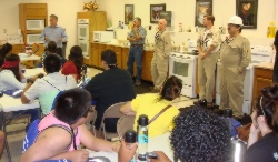 Hoover Dam Manager Rob Skordas, standing left, enthusiastically welcomed the students for an educational day at Hoover Dam.