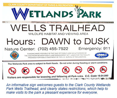 Wetlands Park Sign
