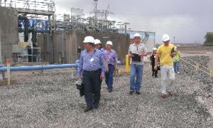 Walking tour of the Yuma Desalting Plant and the Water Quality Improvement Center (WQIC) on Sunday by a delegation from Kazakhstan.