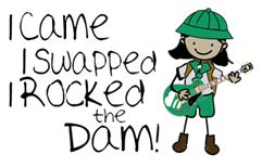T-Shirt Graphic - I Came, I Swapped, I Rocked the Dam! for Girl Scouts Walking on Hoover Dam