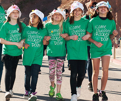 Girl Scouts Walking on Hoover Dam