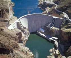Modern day modified Roosevelt Dam
