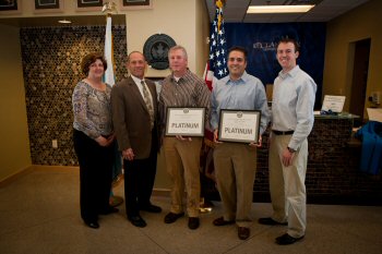 honorees at LEED Platinum Certification event