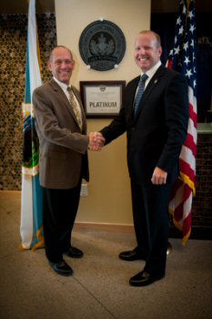 honorees at LEED Platinum Certification event