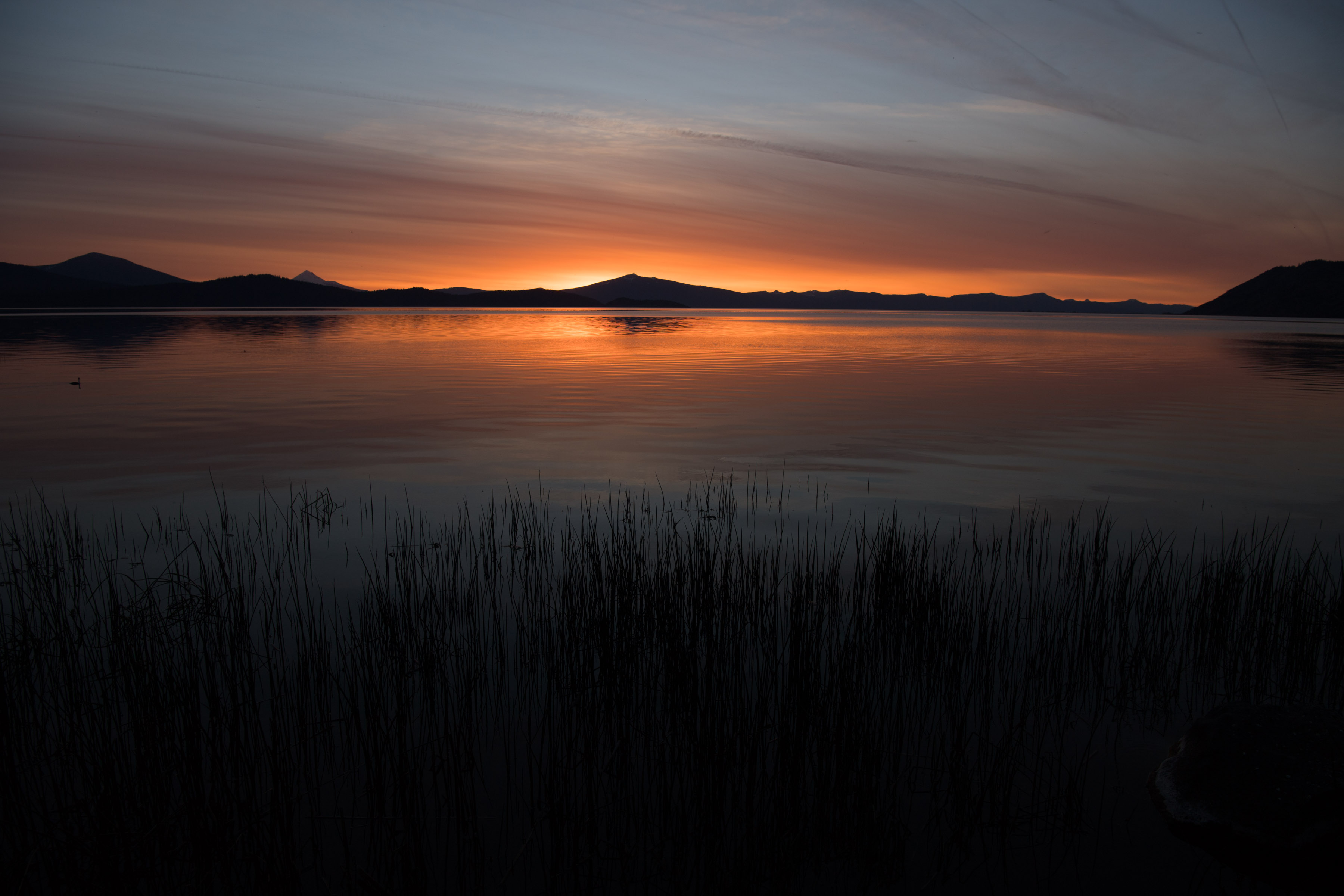 Sunset on Upper Klamath Lake.