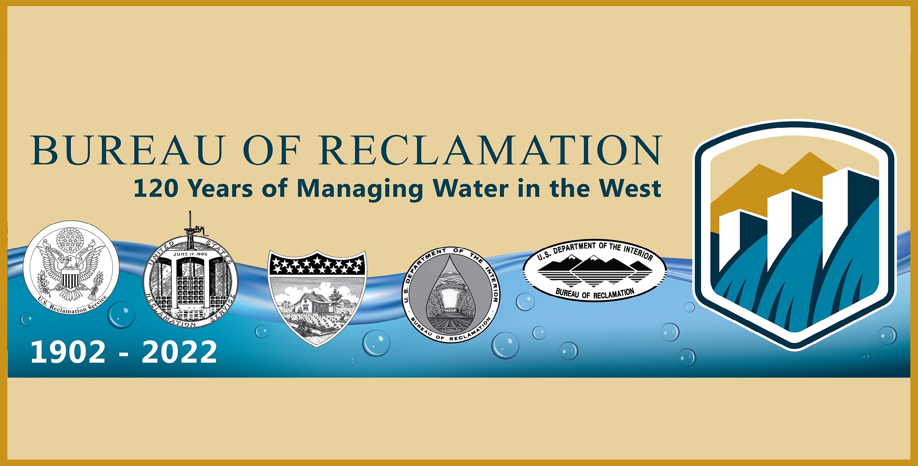 Historic logos of the Bureau of Reclamation displayed for 120th anniversary