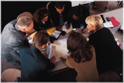 Non-interactive image of a meeting group