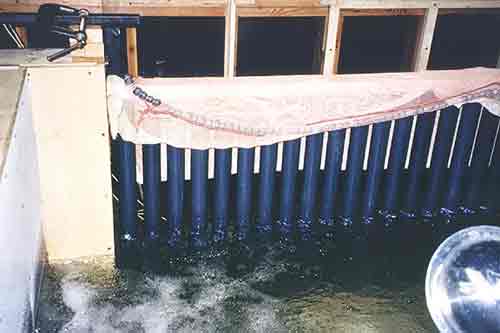 Research flume in the Hydraulics Research Laboratory at the Bureau of Reclamation's Technical Service Center, Denver, Colorado.